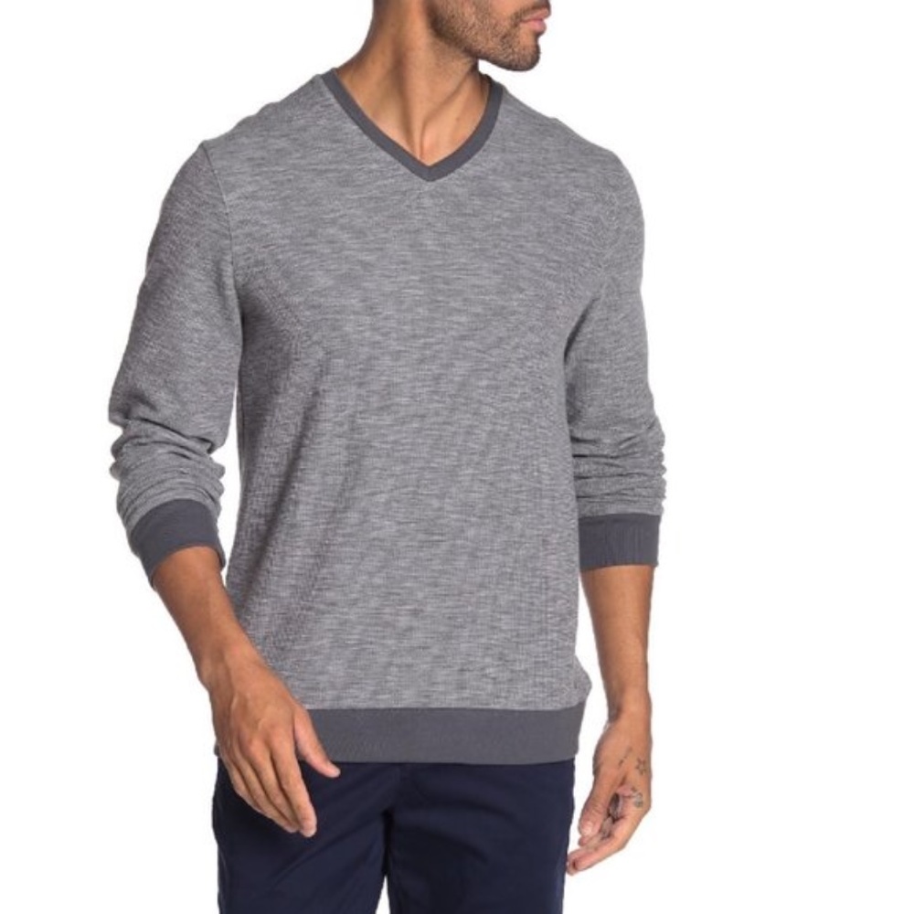IKE BEHAR Men's Pullover Sweater, Grey Charcoal